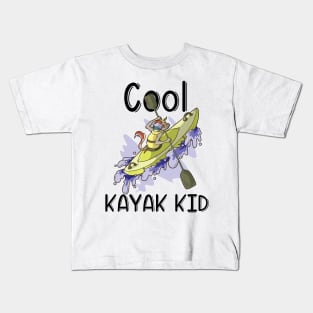 Kayak River Rafting Kids Gift Canoe Unicorn for Son Daughter Kids T-Shirt